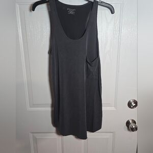 Black Cupro Tank Top with Pocket Size Small
